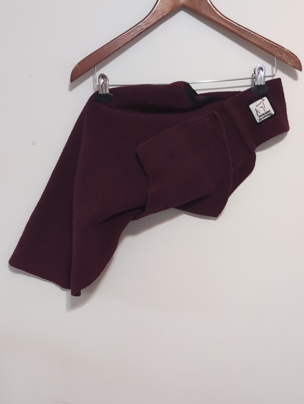 Voyagers K-9 Apparel Burgundy Fleece Dog Coat